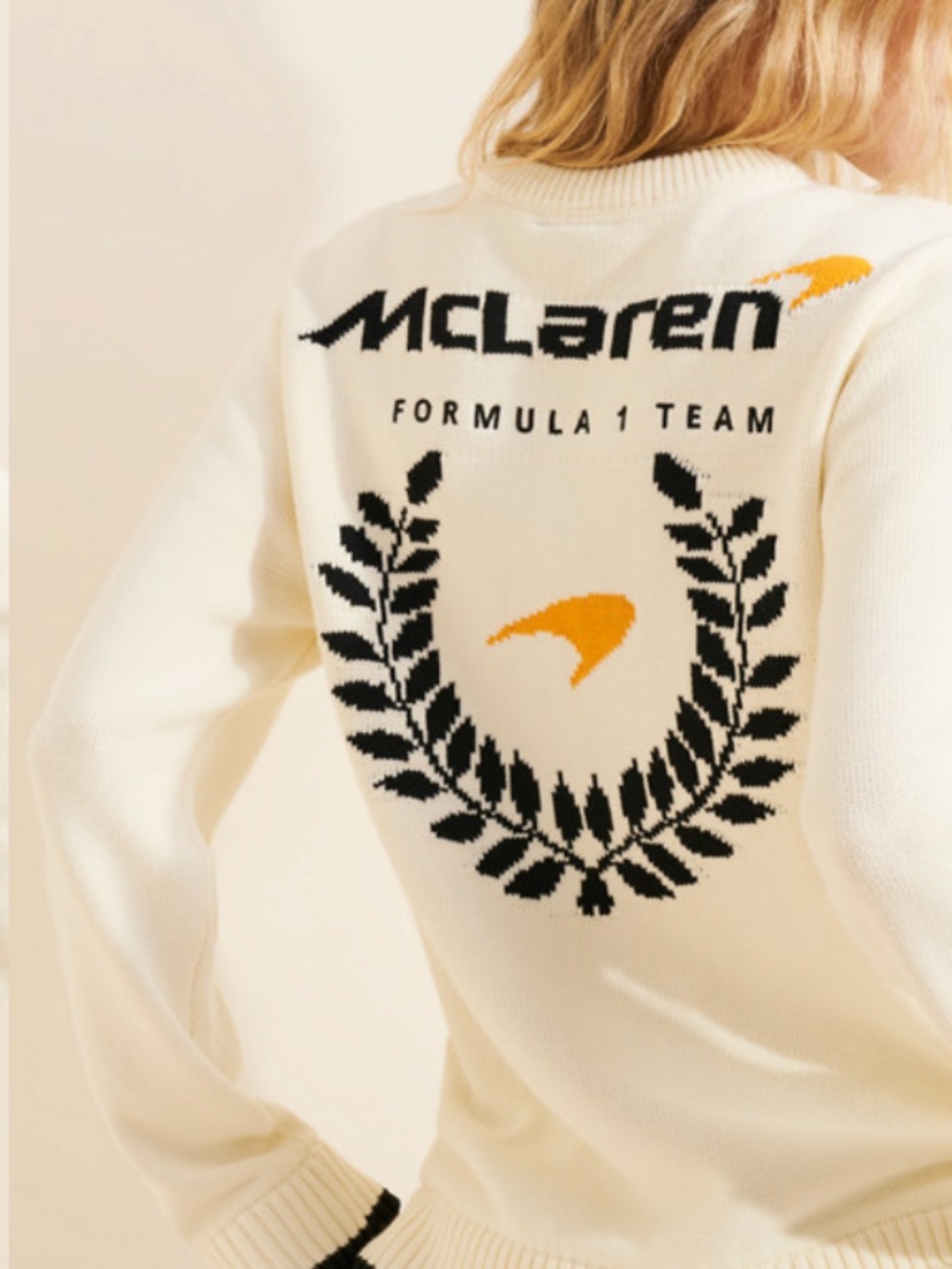 The Wild Collective x Nuuly Large L Mclaren formula team crew sweater - Picture 2 of 9